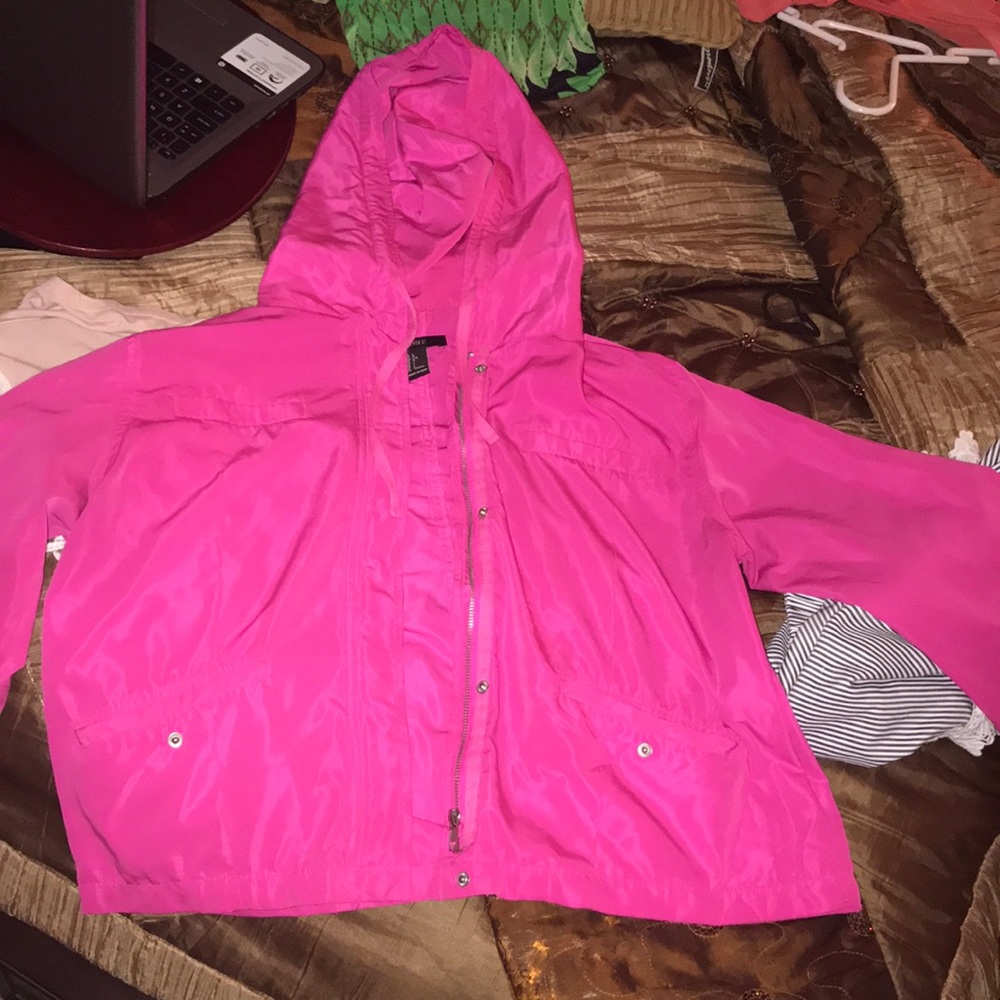 Forever 21 neon pink lightweight jacket